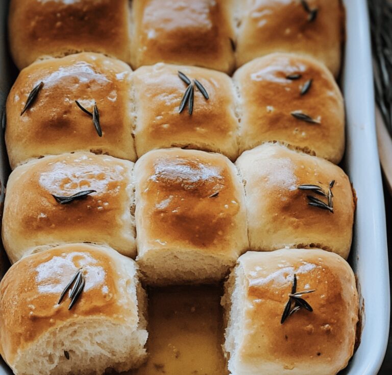 Golden Rosemary Honey Butter Dinner Rolls Recipe