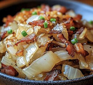 Crispy Fried Cabbage With Bacon, Onion, And Garlic Recipe