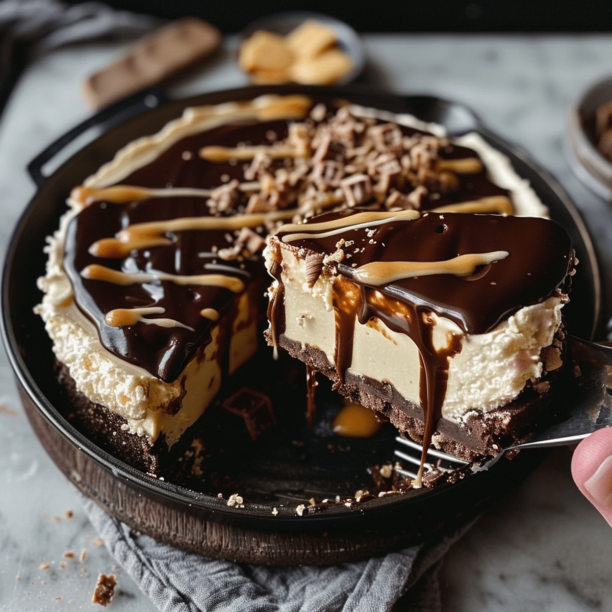 Homemade No-Bake Twix Cheesecake Recipe