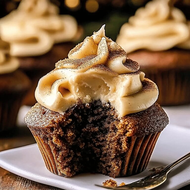 Cozy Gingerbread Cupcakes With Cinnamon Cream Cheese Frosting Recipe