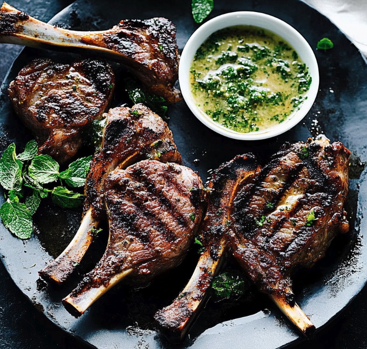 Grilled Lamb Chops With Mint Sauce Recipe