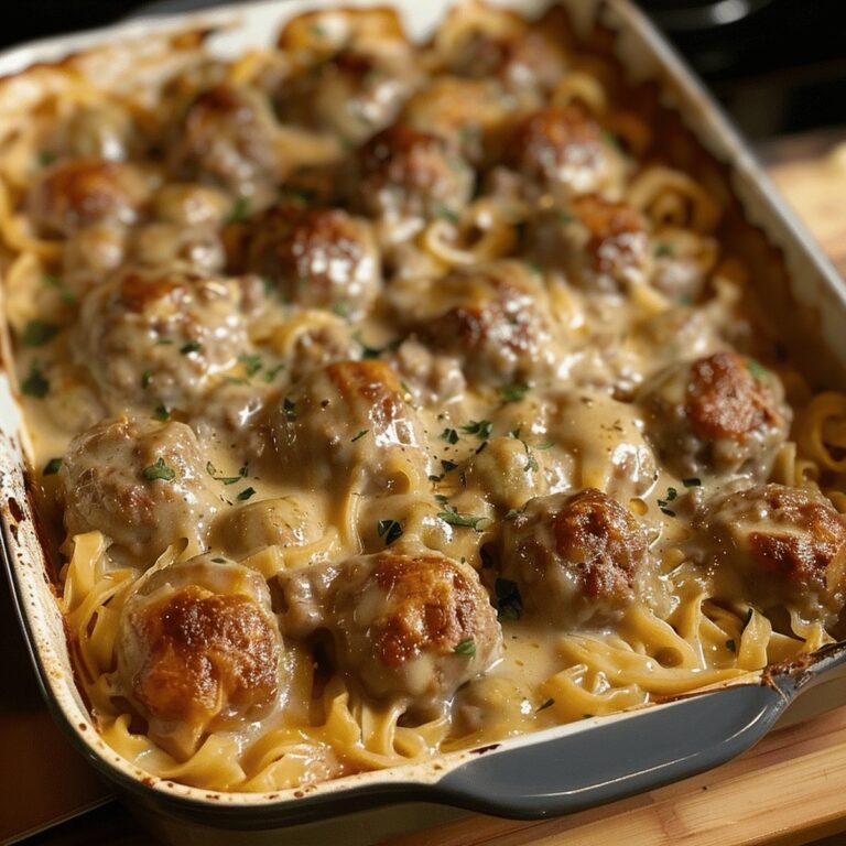 Hearty Swedish Meatball Noodle Bake Recipe