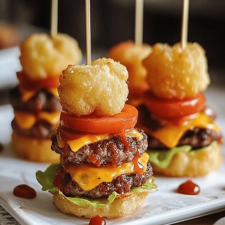 Crispy Mini Tater Tot Cheeseburgers Recipe