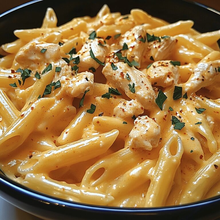Creamy Buffalo Chicken Alfredo Penne Recipe