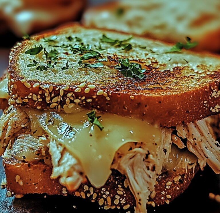 Cheesy Chicken Garlic Bread Sandwich Recipe