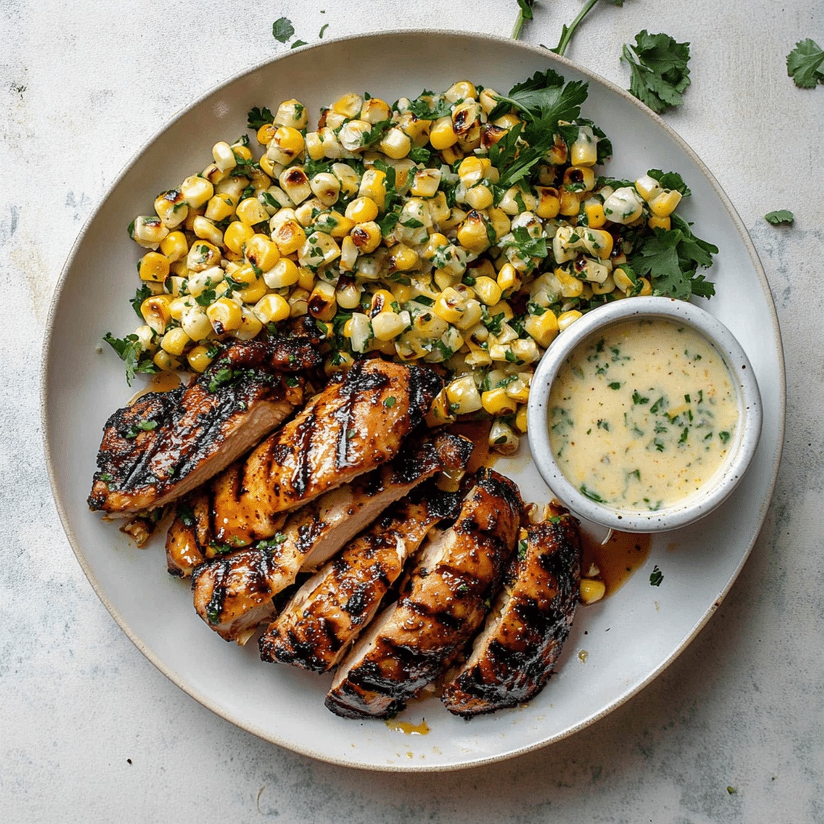 Succulent Grilled Hot Honey Chicken With Sweet Corn Salad Recipe