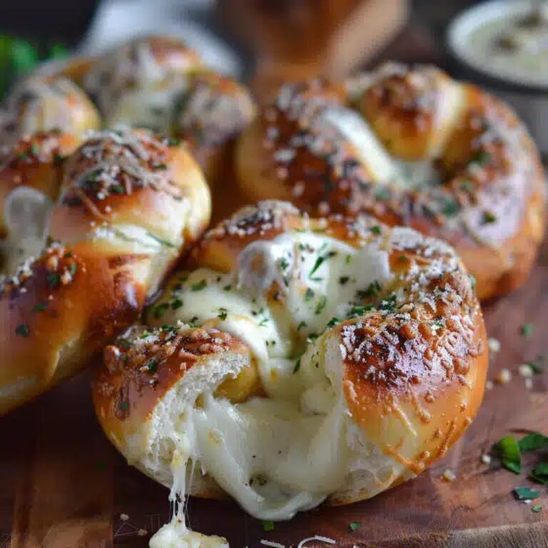 Mozzarella Stuffed Soft Pretzels Recipe