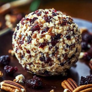 Festive Cranberry Pecan Cheese Ball Recipe