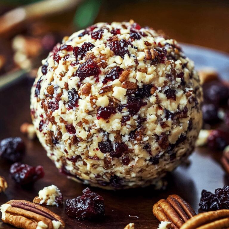 Festive Cranberry Pecan Cheese Ball Recipe