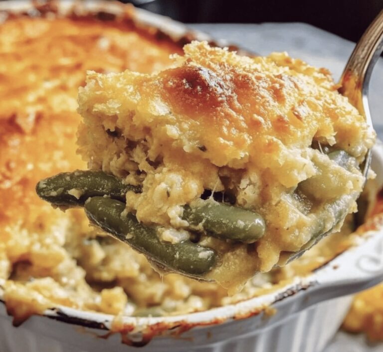 Crispy Cheddar Bay Green Bean Casserole Recipe