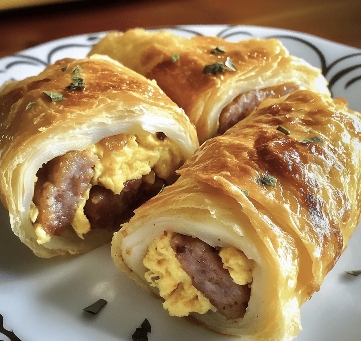 Tasty Sausage, Egg Breakfast Roll-Ups Recipe