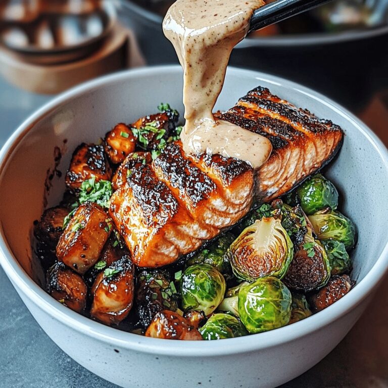 Savory Teriyaki Salmon Bowls With Crispy Brussels Sprouts Recipe