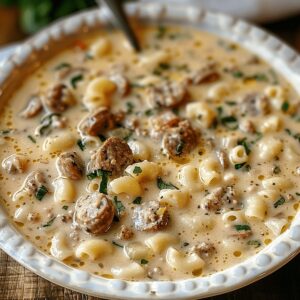 Creamy Parmesan Italian Sausage Ditalini Soup Recipe