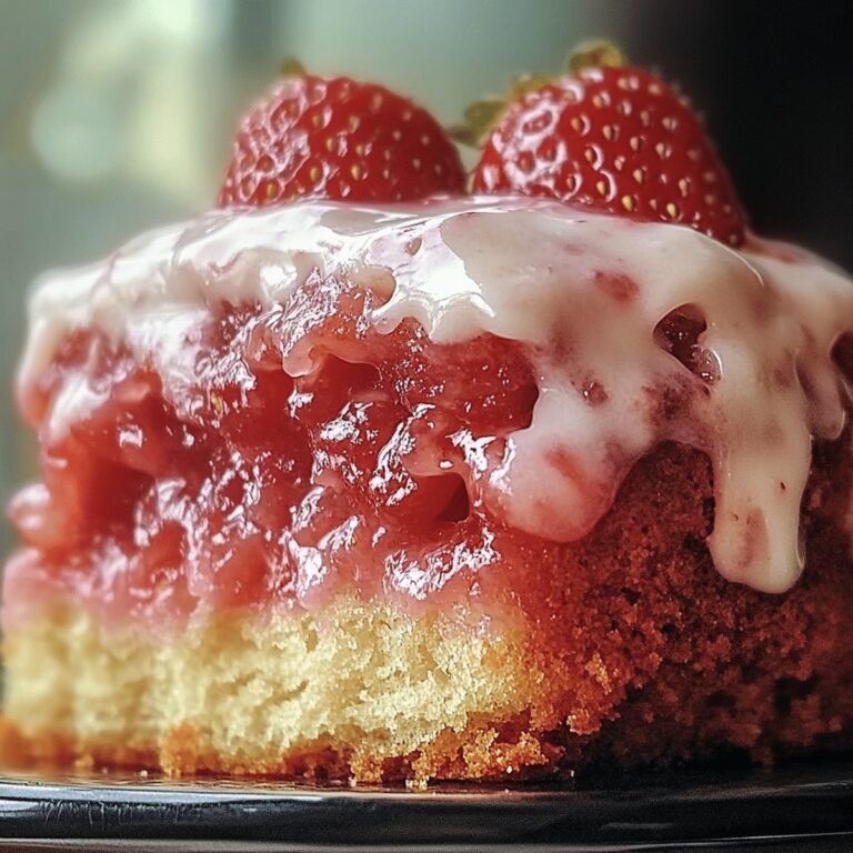 Luscious Strawberry Honeybun Cake With Strawberry Cream Icing Recipe