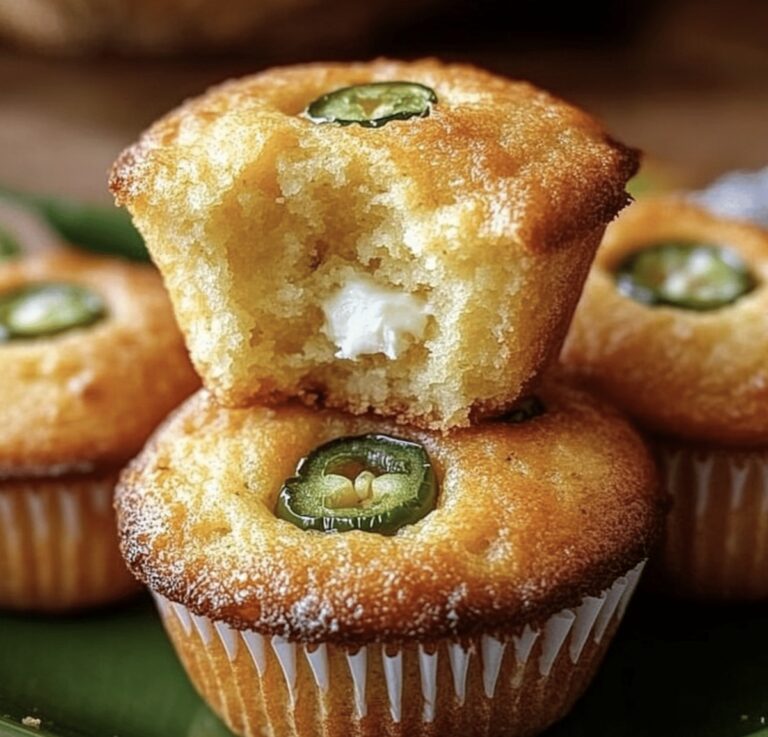 Spicy Jalapeno Cornbread Muffins With Cream Cheese Filling Recipe