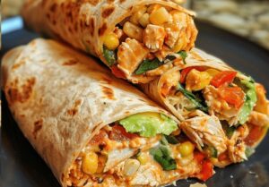 Crunchy Southwestern Chicken Wrap Recipe