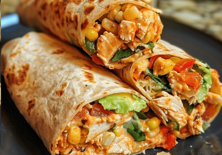Crunchy Southwestern Chicken Wrap Recipe