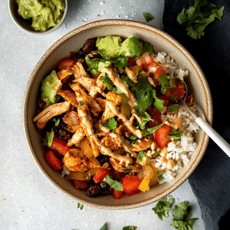 Chicken Fajita Burrito Bowl Recipe