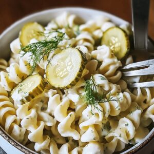 Tangy Dill Pickle Pasta Salad Recipe
