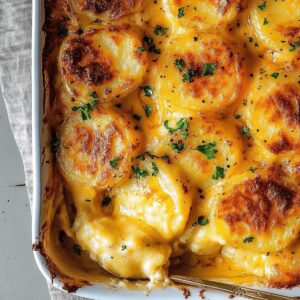 Hearty Dads Cheesy Au Gratin Potatoes Recipe