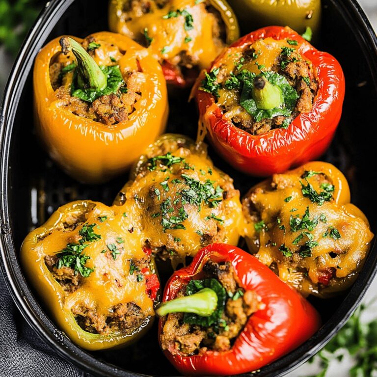 Crispy Air Fryer Stuffed Peppers Recipe