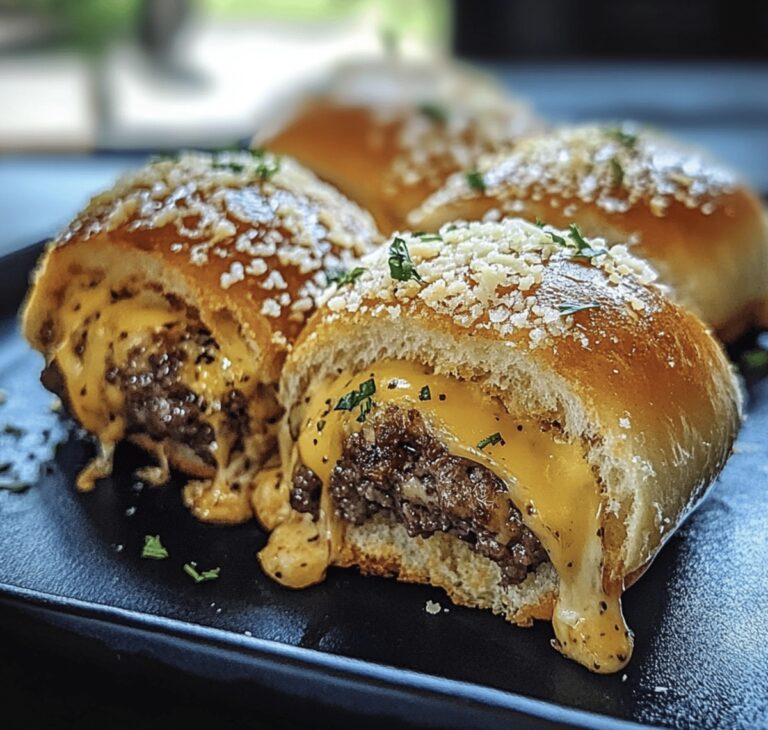 Explosive Garlic Parmesan Cheeseburger Bombs Recipe