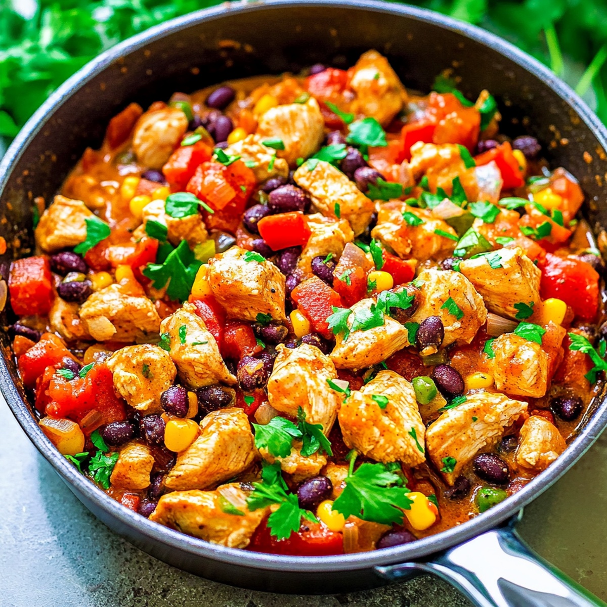 Southwestern Chicken And Black Bean Skillet Recipe