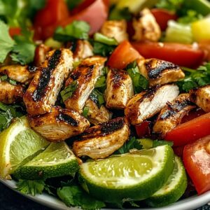 Grilled Chili Lime Chicken Fajita Salad Recipe