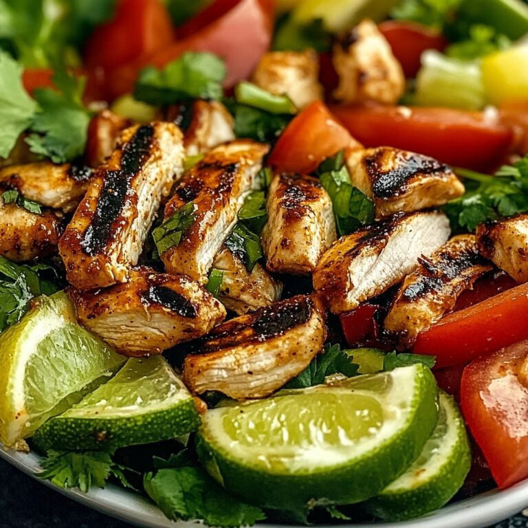 Grilled Chili Lime Chicken Fajita Salad Recipe