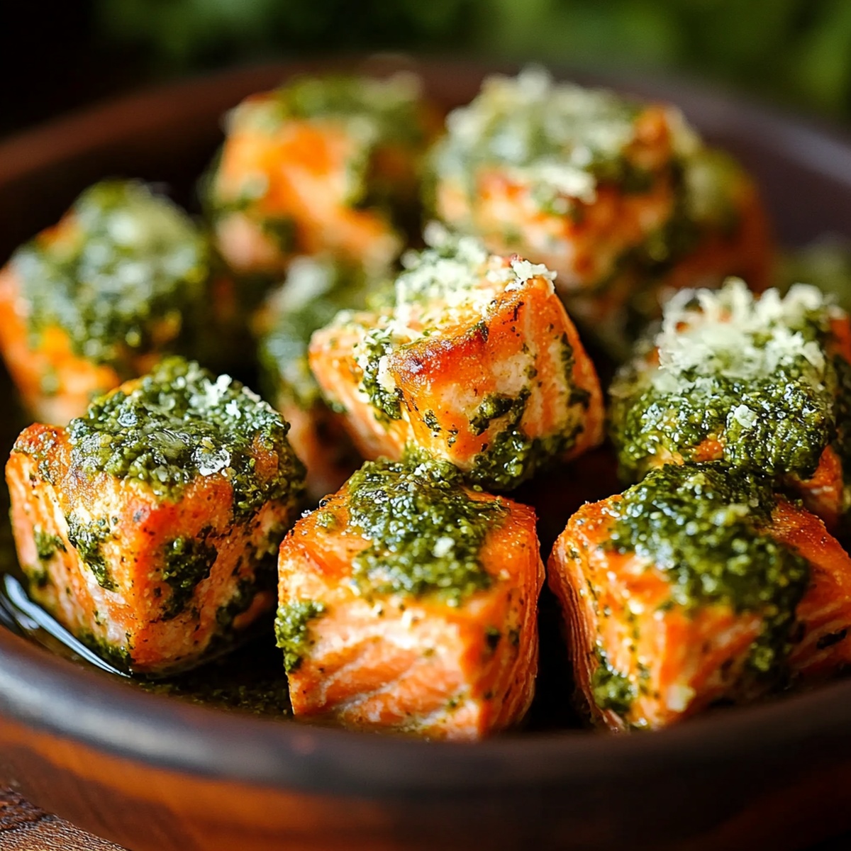 Pesto Salmon Bites Recipe