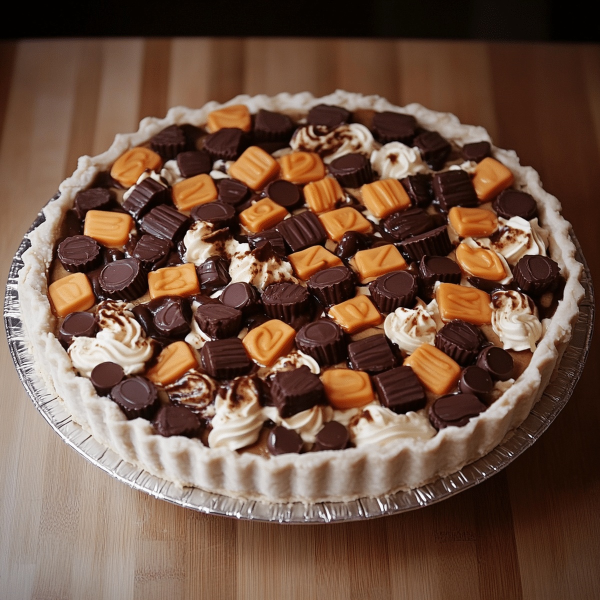 Giant Reeses Peanut Butter Cup Pie Recipe