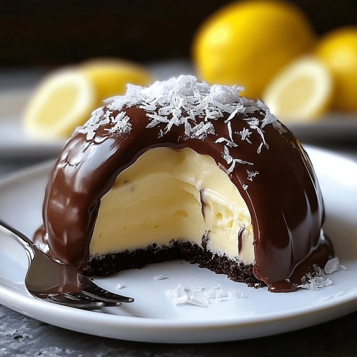 Silky Chocolate Lemon Mousse Dome Recipe