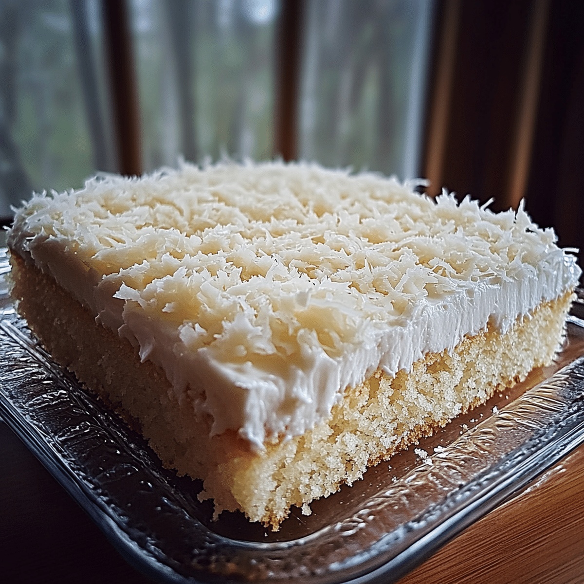 Easy Sour Cream Coconut Cake Recipe