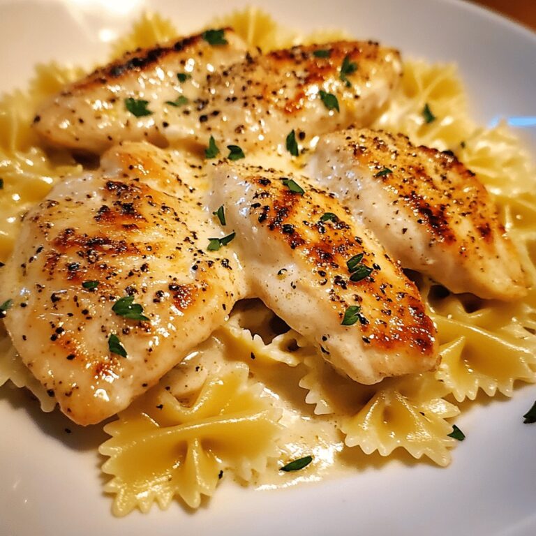 Zesty Lemon Garlic Chicken With Silky Bowtie Pasta Recipe