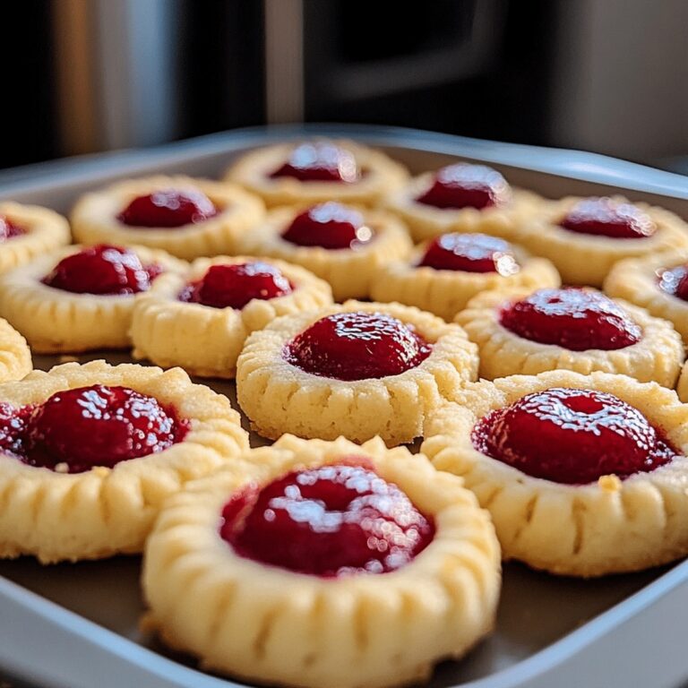 Buttery Raspberry Almond Shortbread Thumbprint Cookies Recipe