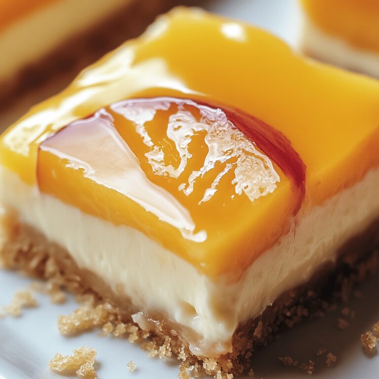 Velvety Peaches And Cream Cheesecake Bars Recipe