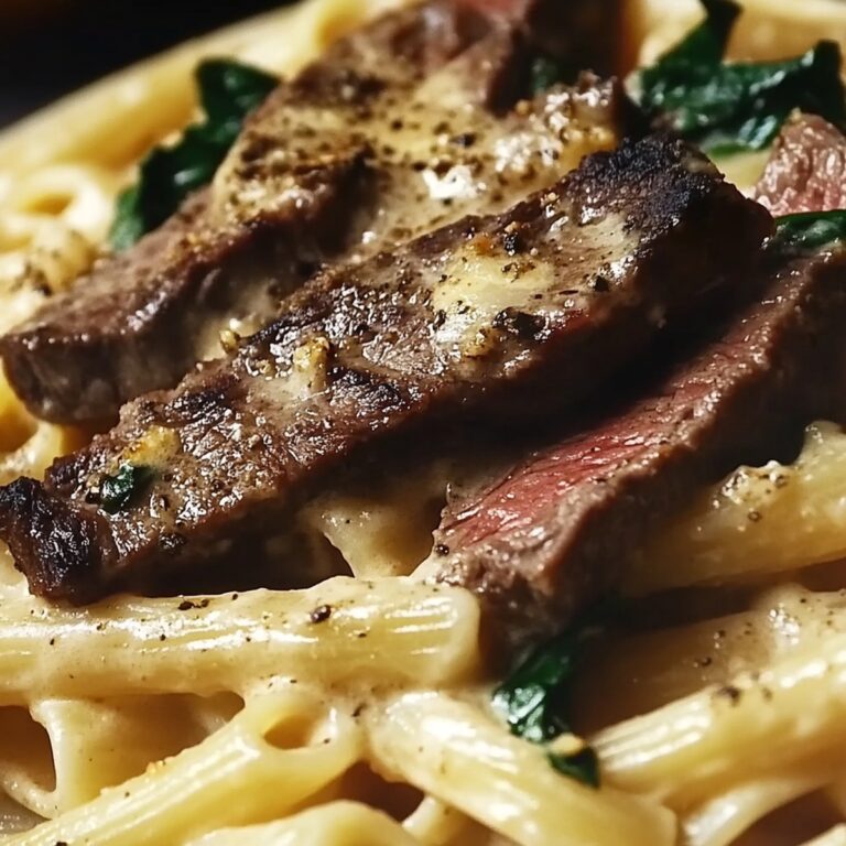 Creamy Ranch Steak & Mozzarella Garlic Butter Pasta Recipe