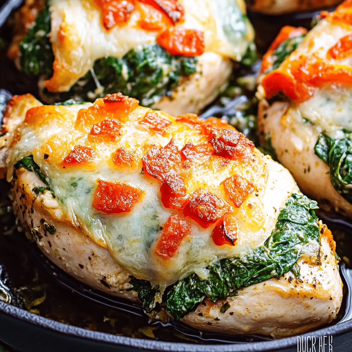 Crispy Spinach Stuffed Chicken Breast Recipe