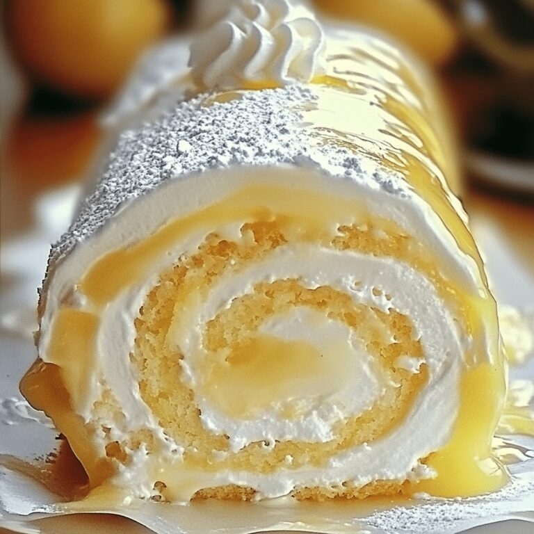 Silky Lemon Cream Roll Cake Recipe
