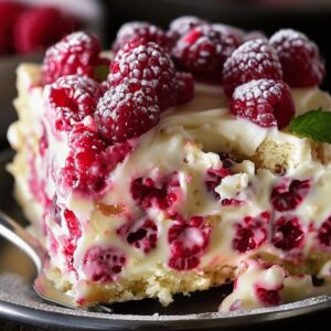 Dreamy White Chocolate Raspberry Poke Cake Recipe