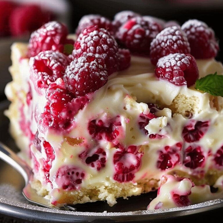 Dreamy White Chocolate Raspberry Poke Cake Recipe