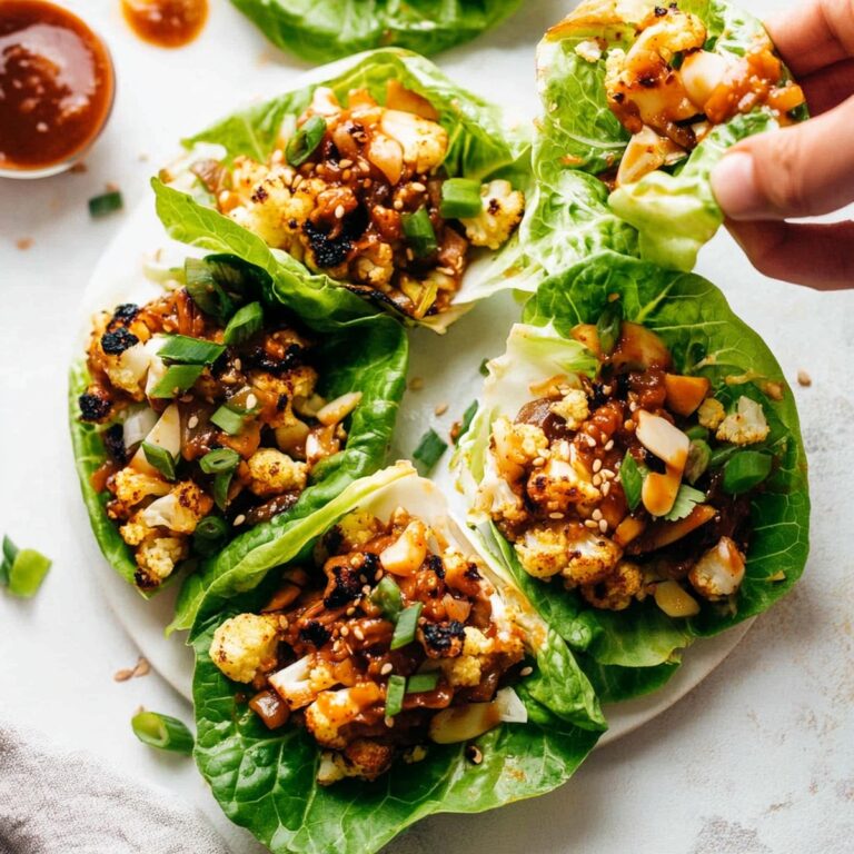 Roasted Cauliflower Lettuce Wraps With Korean Bbq Recipe