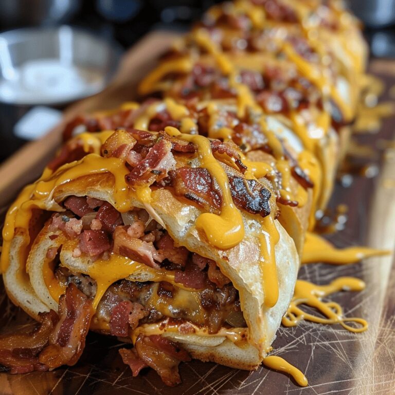 Garlic Butter Bacon Cheeseburger Rollups Recipe