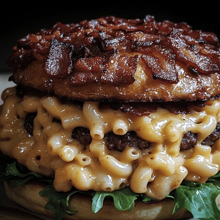 Cozy Winter Bacon Mac N Cheese Stuffed Burger Recipe