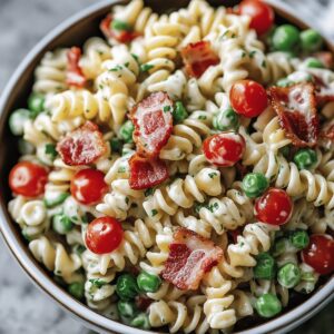 Creamy Bacon Ranch Pasta Salad Recipe