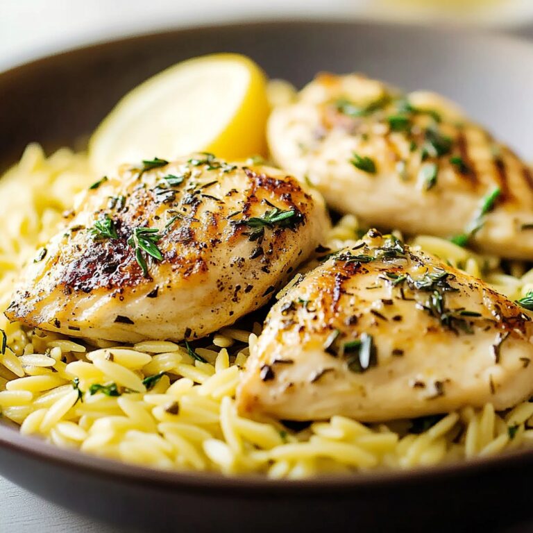 Garlic Herb Chicken With Lemon Orzo Recipe