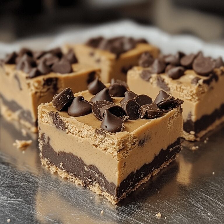 Indulgent Peanut Butter & Cookie Dough Fudge Bars Recipe