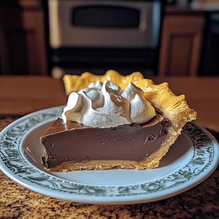 Silky Chocolate Pie Recipe