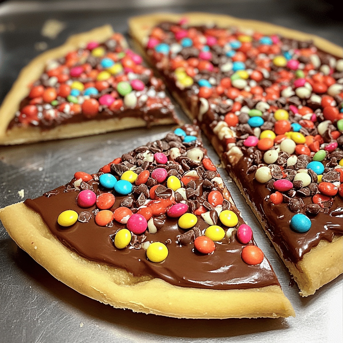 Gooey Chocolate Candy Pizza Recipe