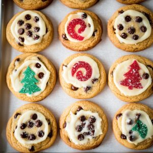 Festive Christmas Chocolate Chip Sugar Cookies Recipe